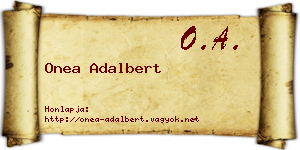Onea Adalbert névjegykártya